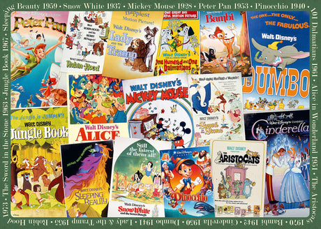 Rburg - Disney Vintage Movie Posters Puzzle 1000p