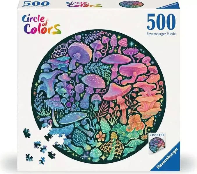 Ravensburger: Mushrooms Circle Puzzle - 500 Pieces