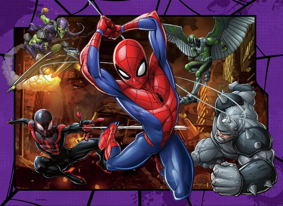 Ravensburger: Spider-Man Protector of New York Puzzle 4x100 Pieces