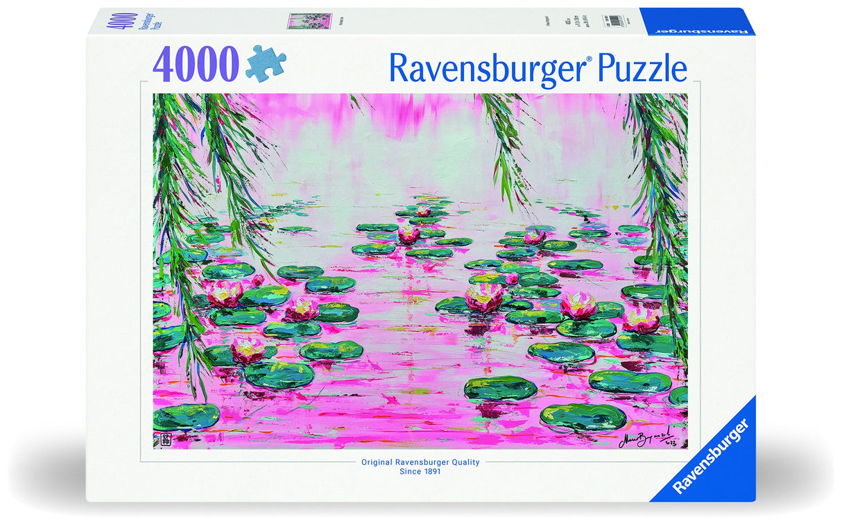Ravensburger: Mauro Bergonzoli: Pink Water Lillies Puzzle - 4000 Piece
