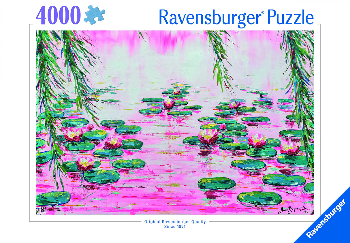 Ravensburger: Mauro Bergonzoli: Pink Water Lillies Puzzle - 4000 Piece