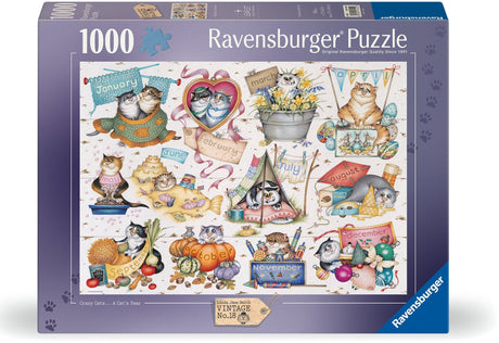 Ravensburger: Crazy Cats Cats Calendar Puzzle - 1000 Pieces