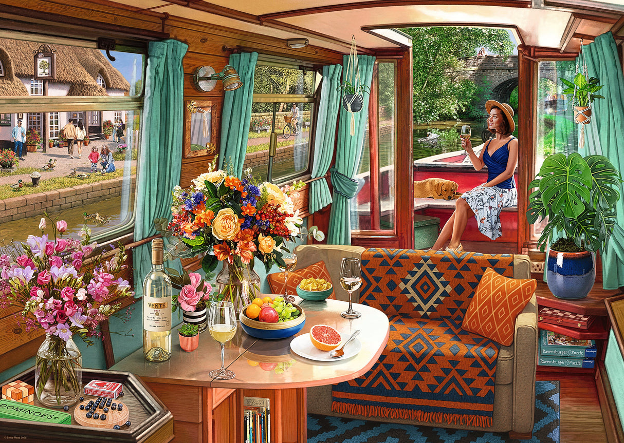 Ravensburger: View from My Window No 1 Canal Boat Puzzle - 1000 Piece