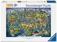 Ravensburger: Illustrated World Map Puzzle - 5000 Piece