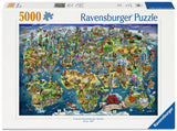 Ravensburger: Illustrated World Map Puzzle - 5000 Piece