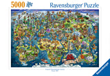 Ravensburger: Illustrated World Map Puzzle - 5000 Piece