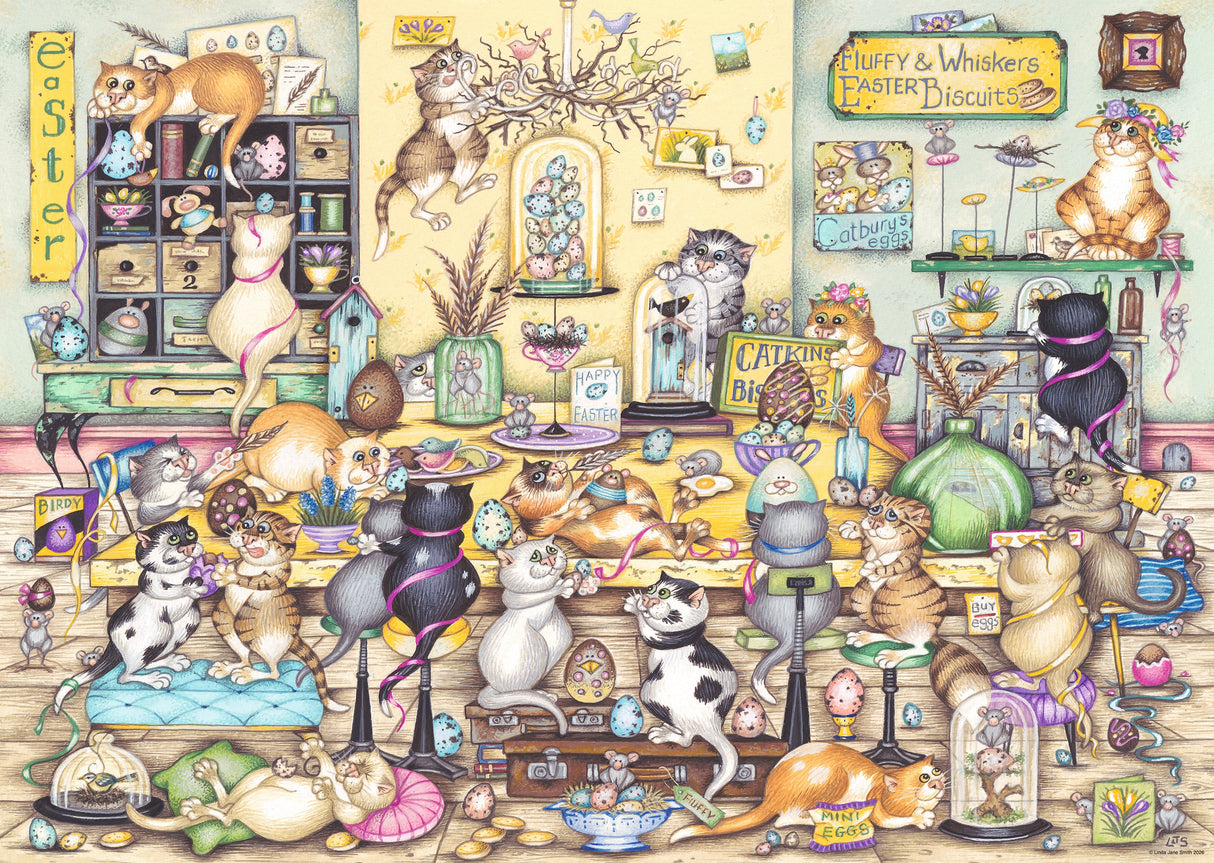 Ravensburger: Crazy Cat's Easter Eggstravaganza Puzzle - 1000 Piece