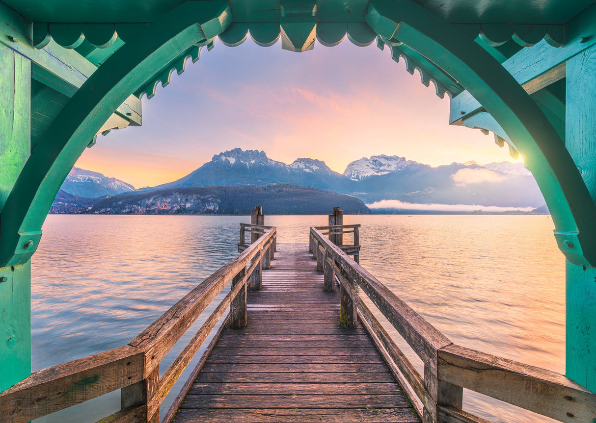 Ravensburger: Romantic FootBridge at Lac d'Annecy Puzzle - 1000 Piece
