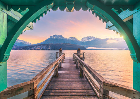 Ravensburger: Romantic FootBridge at Lac d'Annecy Puzzle - 1000 Piece