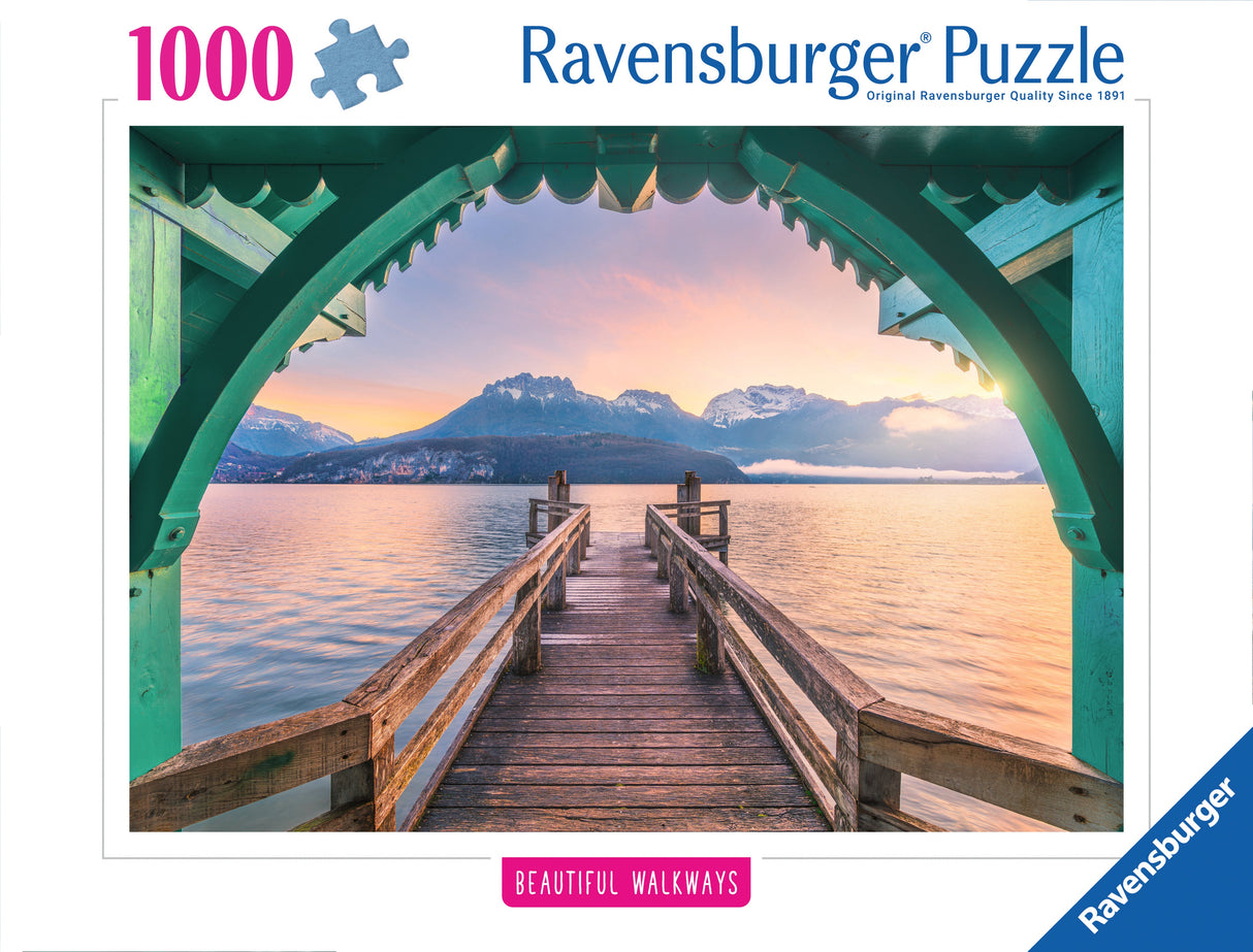 Ravensburger: Romantic FootBridge at Lac d'Annecy Puzzle - 1000 Piece