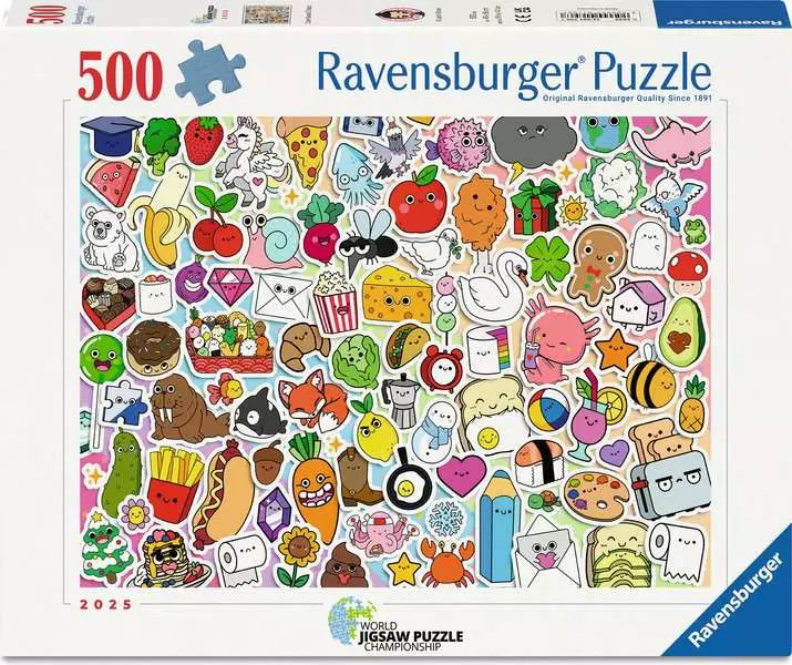 Ravensburger: WJPC'25: Cute Kawaii Chaos Puzzle - 500 Piece