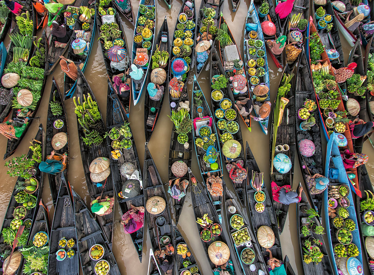 Ravensburger: Floating Market, Indonesia Puzzle - 500 Piece
