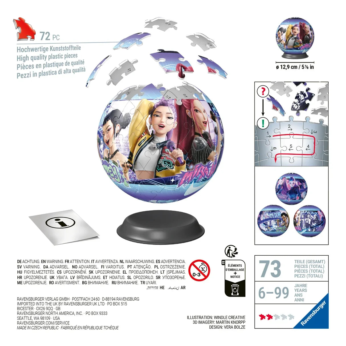 Ravensburger: K-Pop Demon Hunters Puzzle Ball - 72 Pieces
