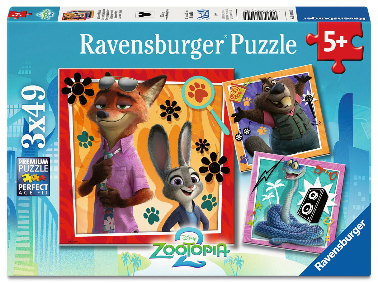 Ravensburger: Zootopia 2 Puzzle - A New Mission Puzzle - 3x49 Piece