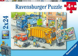 Ravensburger: Working Trucks Puzzle 2x24 Pieces