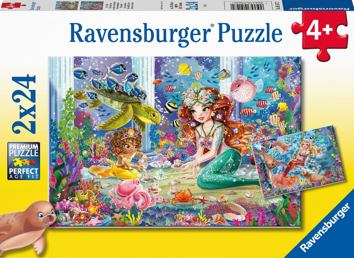 Ravensburger: Mermaid Tea Party Puzzle 2x24 Pieces