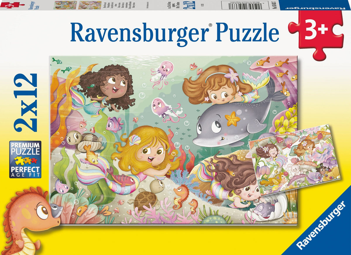 Ravensburger: Fairies and Mermaids Puzzle 2x12 Pieces