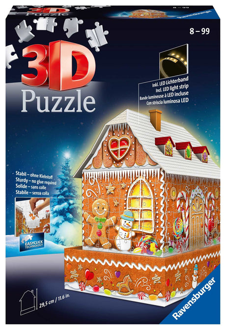 Ravensburger: 3D Puzzle Ginger Bread House at Night - 216 Piece