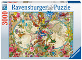 Ravensburger: Flora & Fauna World Map Puzzle - 3000 Piece