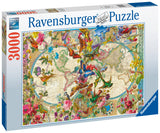 Ravensburger: Flora & Fauna World Map Puzzle - 3000 Piece