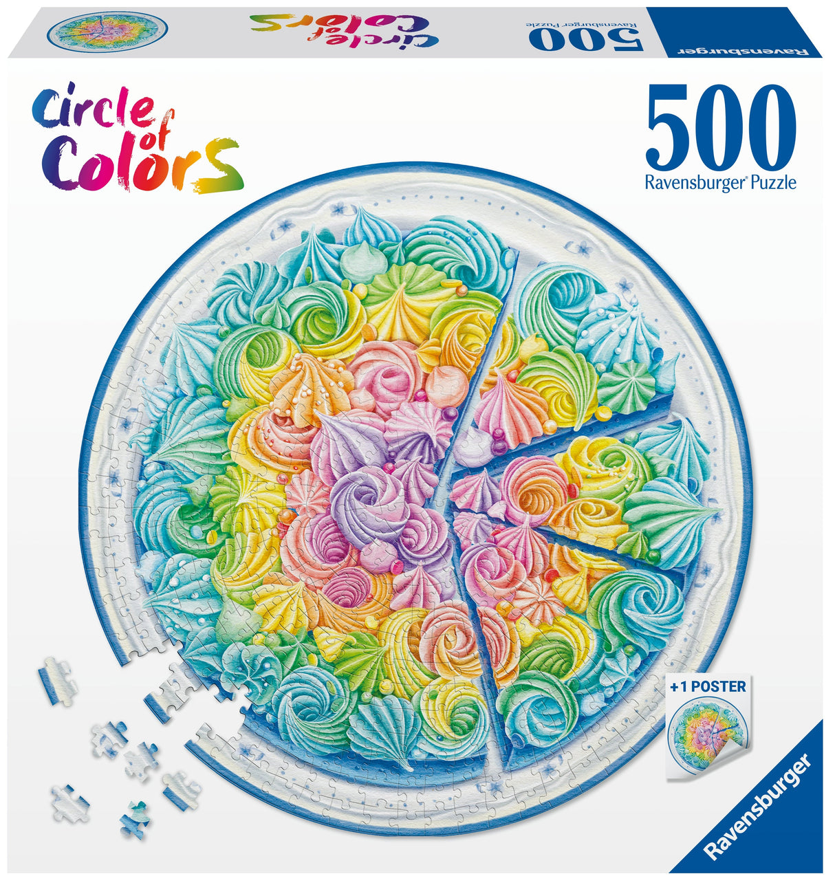 Ravensburger: Rainbow Cake Circle Puzzle - 500 Pieces