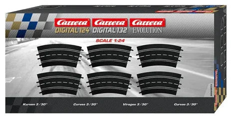 Carrera Curve Track 3/30° 6pk