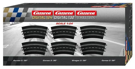 Carrera Curve Track 3/30° 6pk