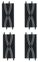 Carrera GO!!! Lane Change Section 4pk (16.1cm ea)