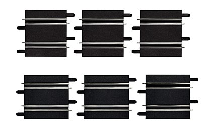 Carrera GO!!! Straight Track 6pk (3x10cm ea/3x11.4cm ea)