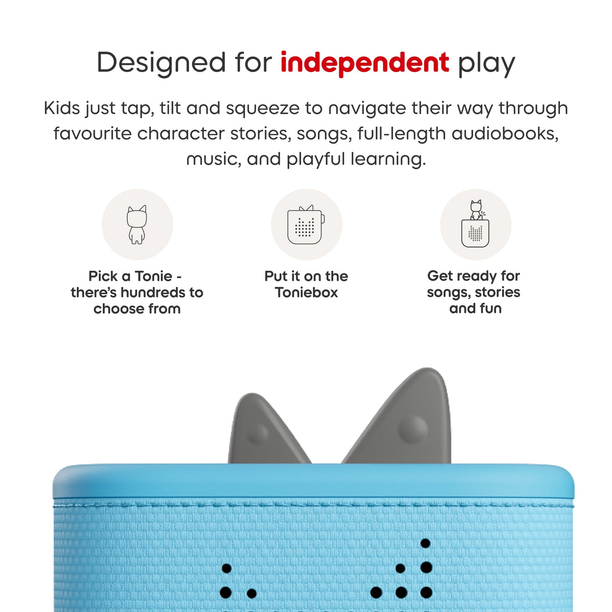 tonies: Toniebox 2 Sky Blue Starter Set Creative Tonie Rubie