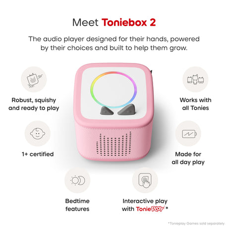 tonies: Toniebox 2 Cloud Pink Starter Set Creative Tonie Rubie