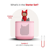 tonies: Toniebox 2 Cloud Pink Starter Set Creative Tonie Rubie