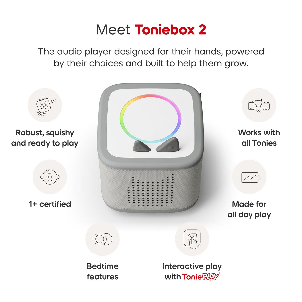 tonies: Toniebox 2 Moon Grey Play Set Paw Patrol Chase