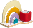 tonies: tonies© Tabletop Shelf - Rainbow