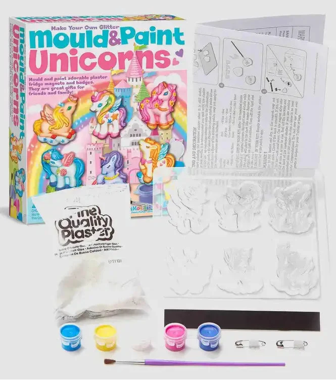 4M: Make Your Own Glitter Mould & Paint - Unicorns