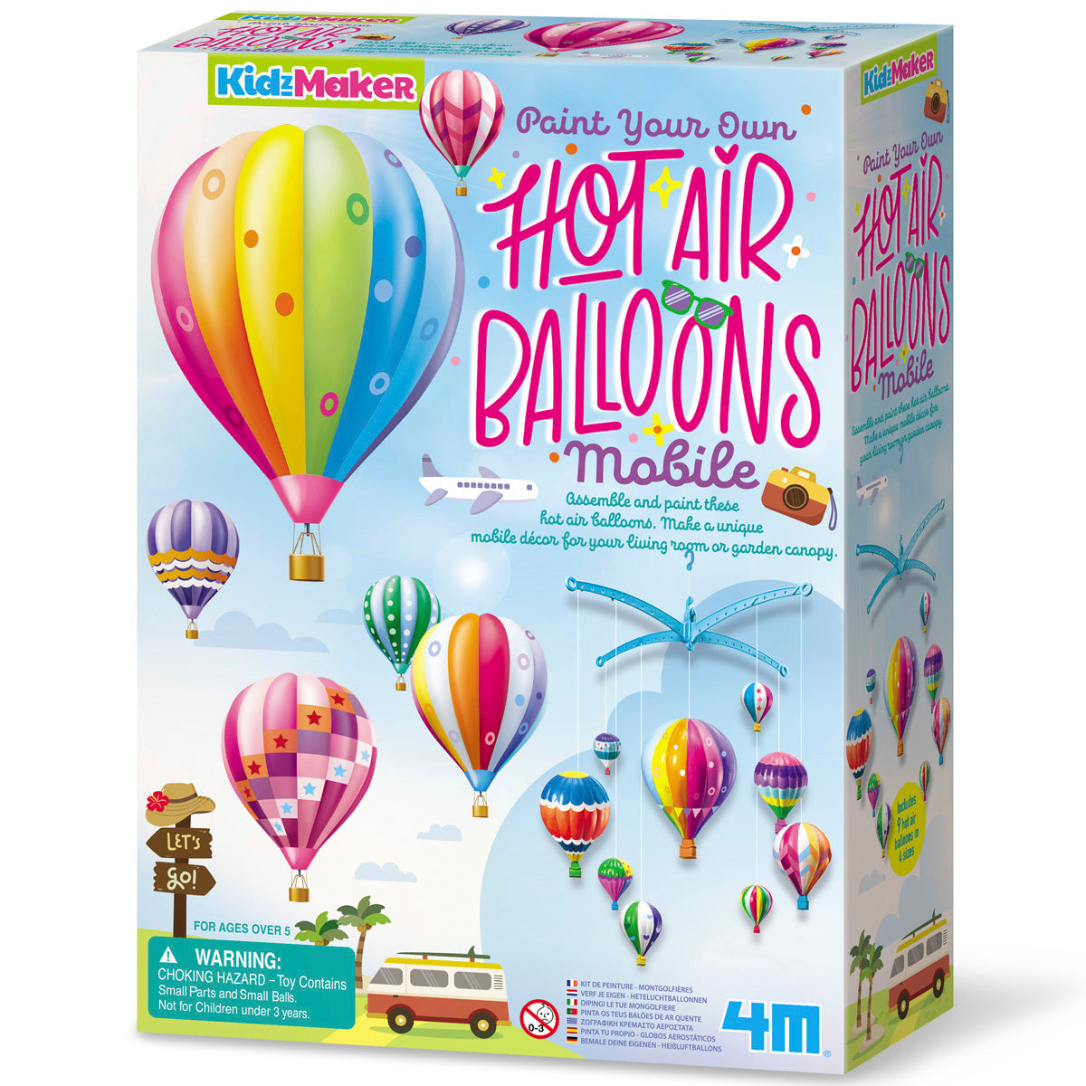 4M: Paint Your Own Hot Air Balloons Mobile