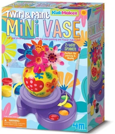 4M: KidzMaker Twirl & Paint Mini Vase