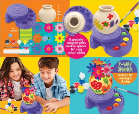 4M: KidzMaker Twirl & Paint Mini Vase