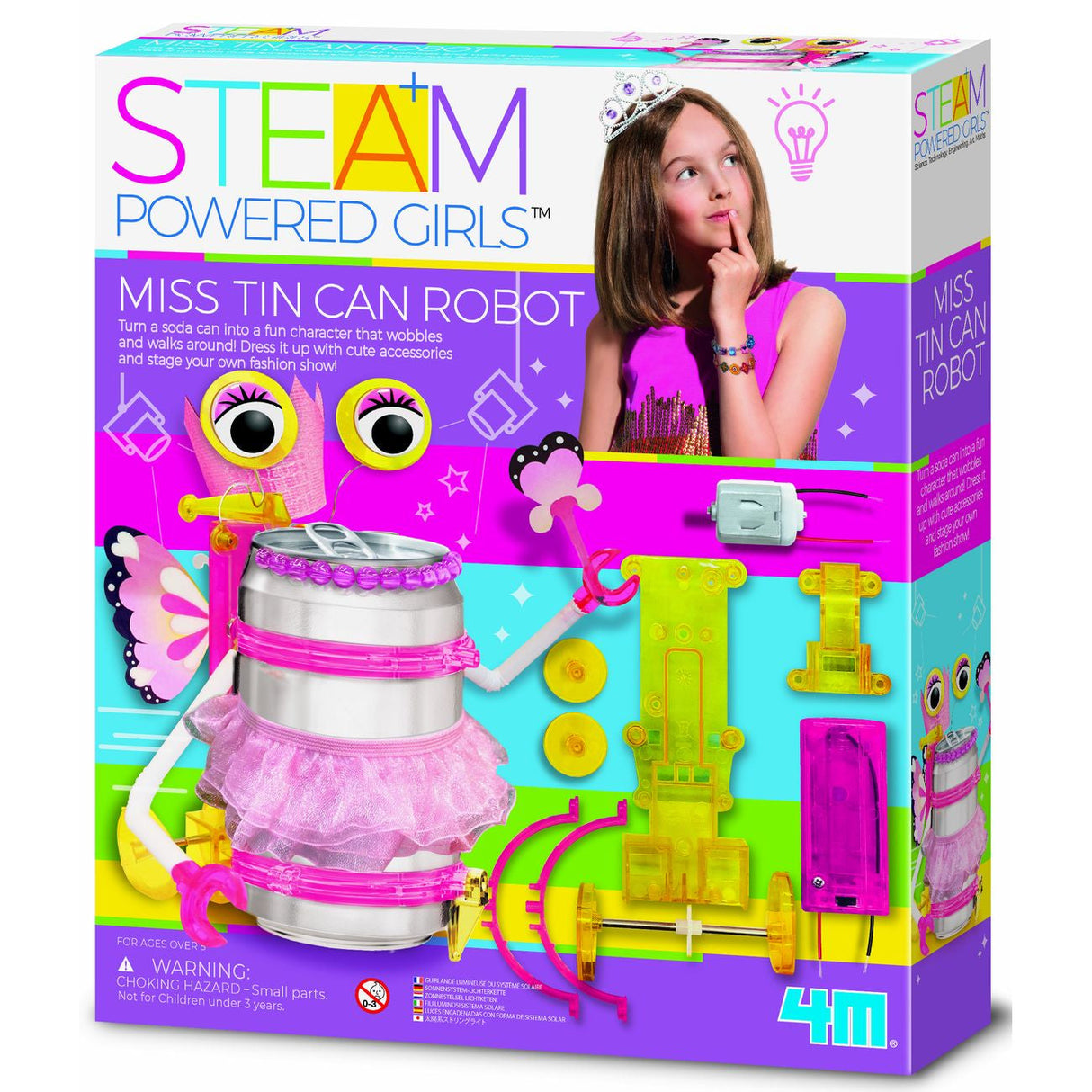 4M Steam Powered Miss Tin Can Robot