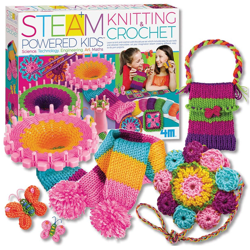 4M: STEAM Powered Kids Knitting & Crochet