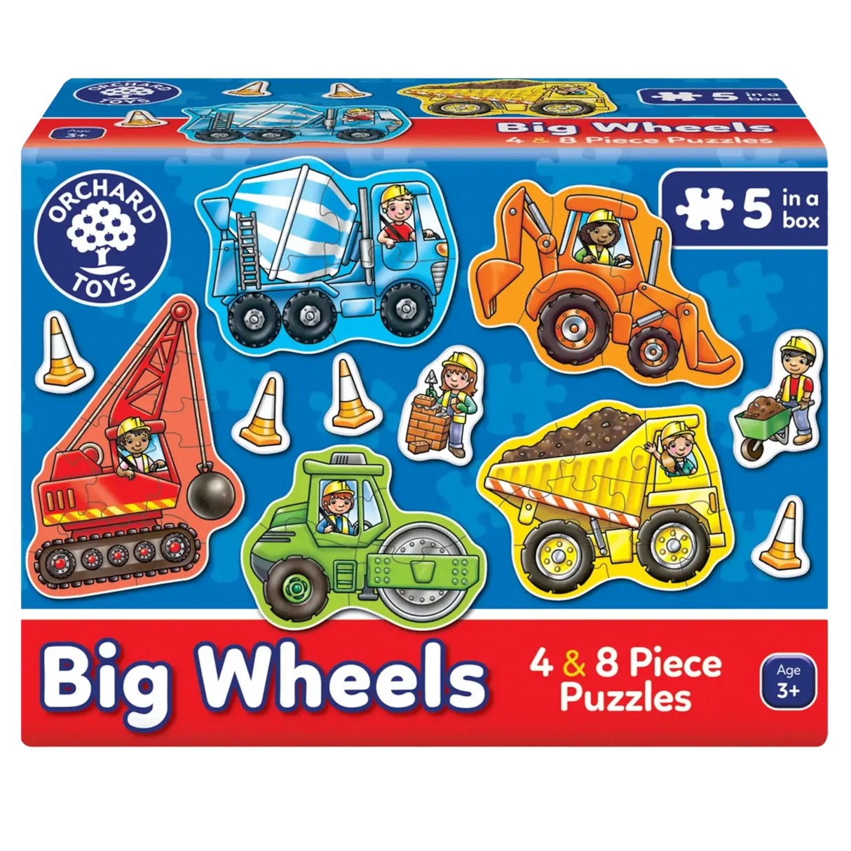 Orchard Toys: Big Wheels 4 x 8 Pieces Puzzle