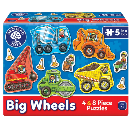 Orchard Toys: Big Wheels 4 x 8 Pieces Puzzle