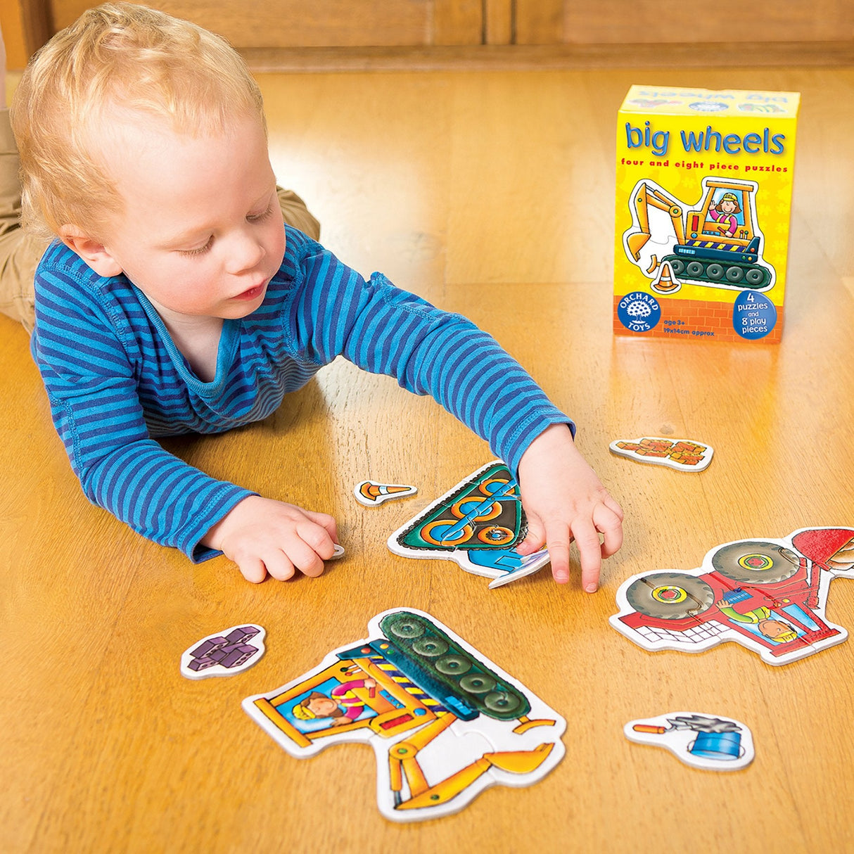 Orchard Toys: Big Wheels 4 x 8 Pieces Puzzle
