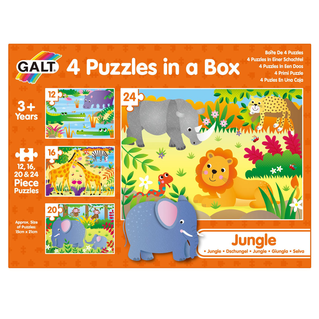 Galt - 4 Puzzles in a Box - Jungle