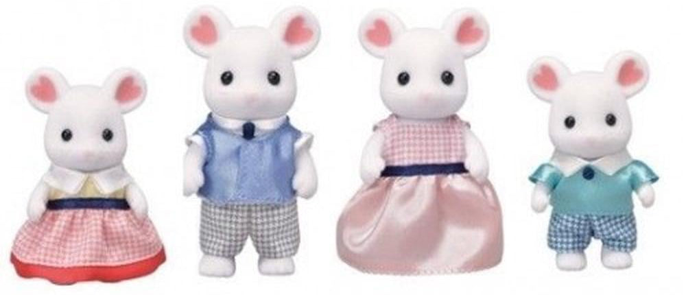 Sylvanian Families Marshmallow Mouse Family