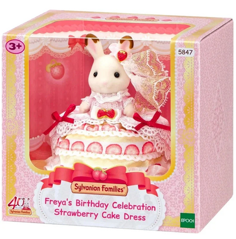Sylvanian Families: Freya's Birthday Celebration Strawberry Cake Decoration