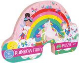 Floss & Rock - 80pc Rainbow Shaped Puzzle in Shaped Box - Rainbow Fairy
