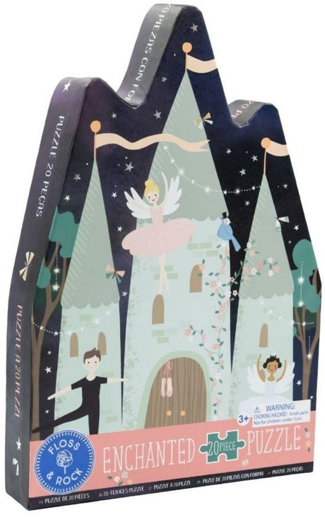 Floss & Rock - 20pc Castle Shaped Puzzle in Shaped Box - Enchanted
