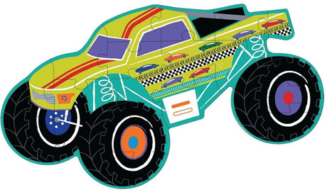 Floss & Rock - 20pc Monster Truck Shaped Puzzle in Shaped Box - Cars