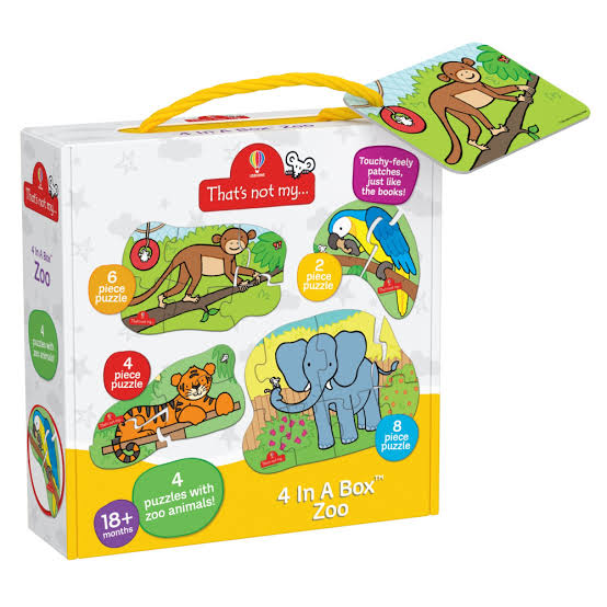 Learning Journey: Thats Not My... 4 In A Box Puzzle - Zoo